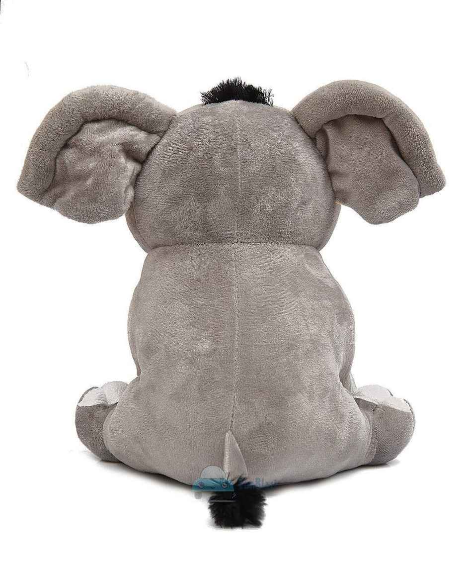 Dearjoy Baby Elephant With Monkey Soft Toy Grey - Height 35Cm
