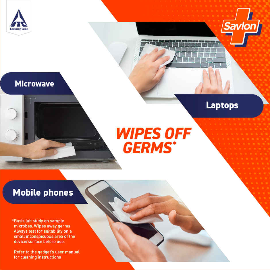 Savlon Germ Protection Wipes, Germ Protection, Skin Friendly pH, For Hands, Body, Surface Combo