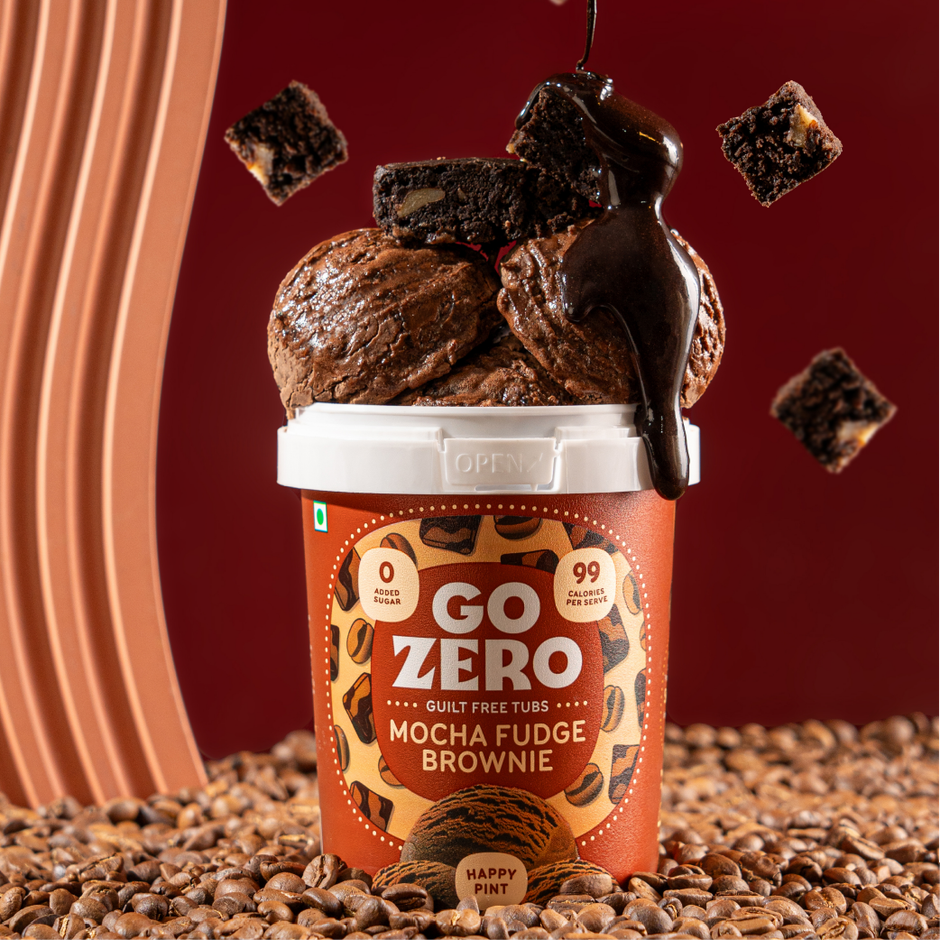 Go Zero Mocha Fudge Brownie Guilt Free Ice Cream Tub Combo