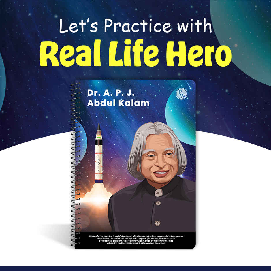 Physics Wallah Practice Spiral Notebook | 280 Pages | Ruled | Dr. Apj Abdul Kalam