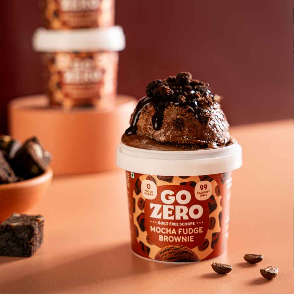 Go Zero Mocha Fudge Brownie Guilt Free Ice Cream Cup