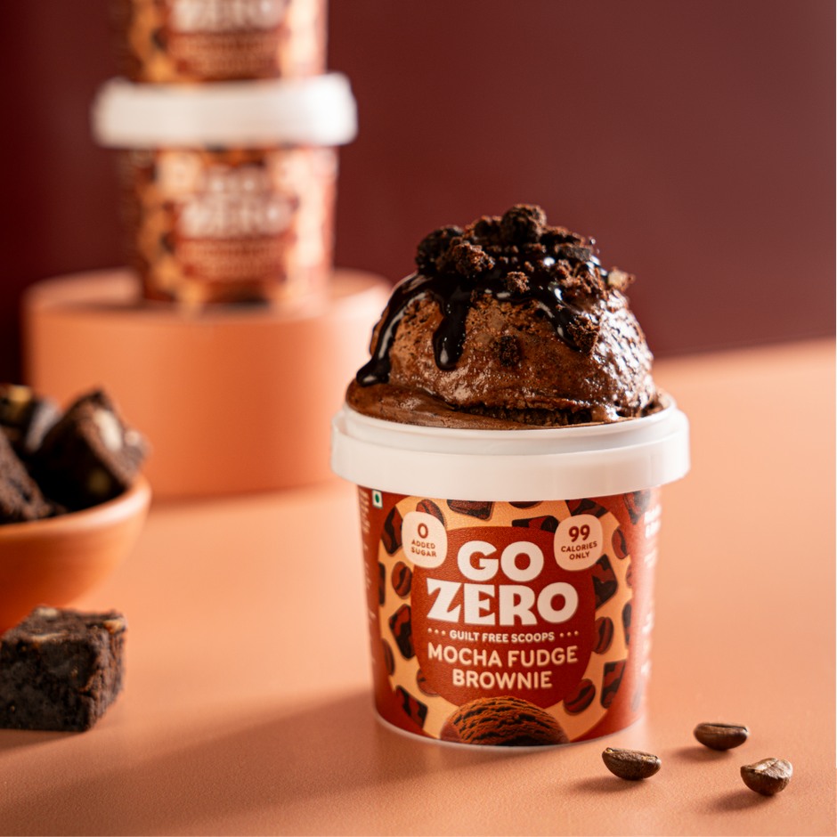 Go Zero Mocha Fudge Brownie Guilt Free Ice Cream Cup