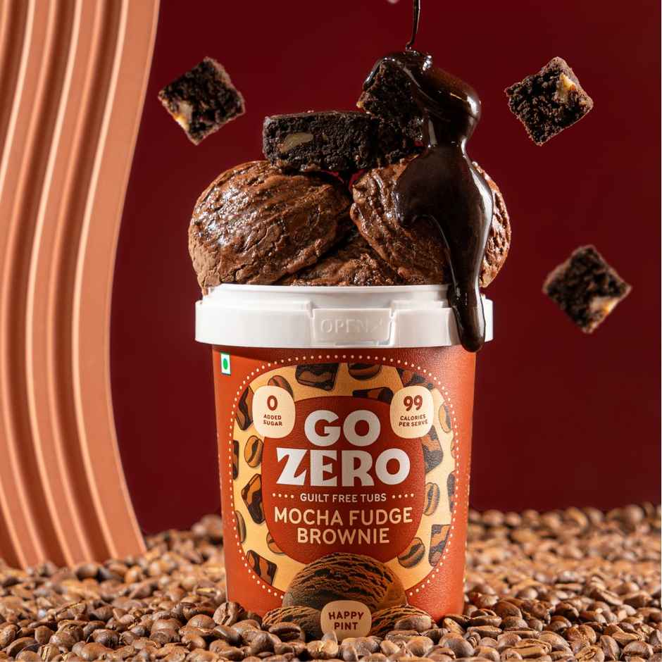 Go Zero Mocha Fudge Brownie Guilt Free Ice Cream Tub