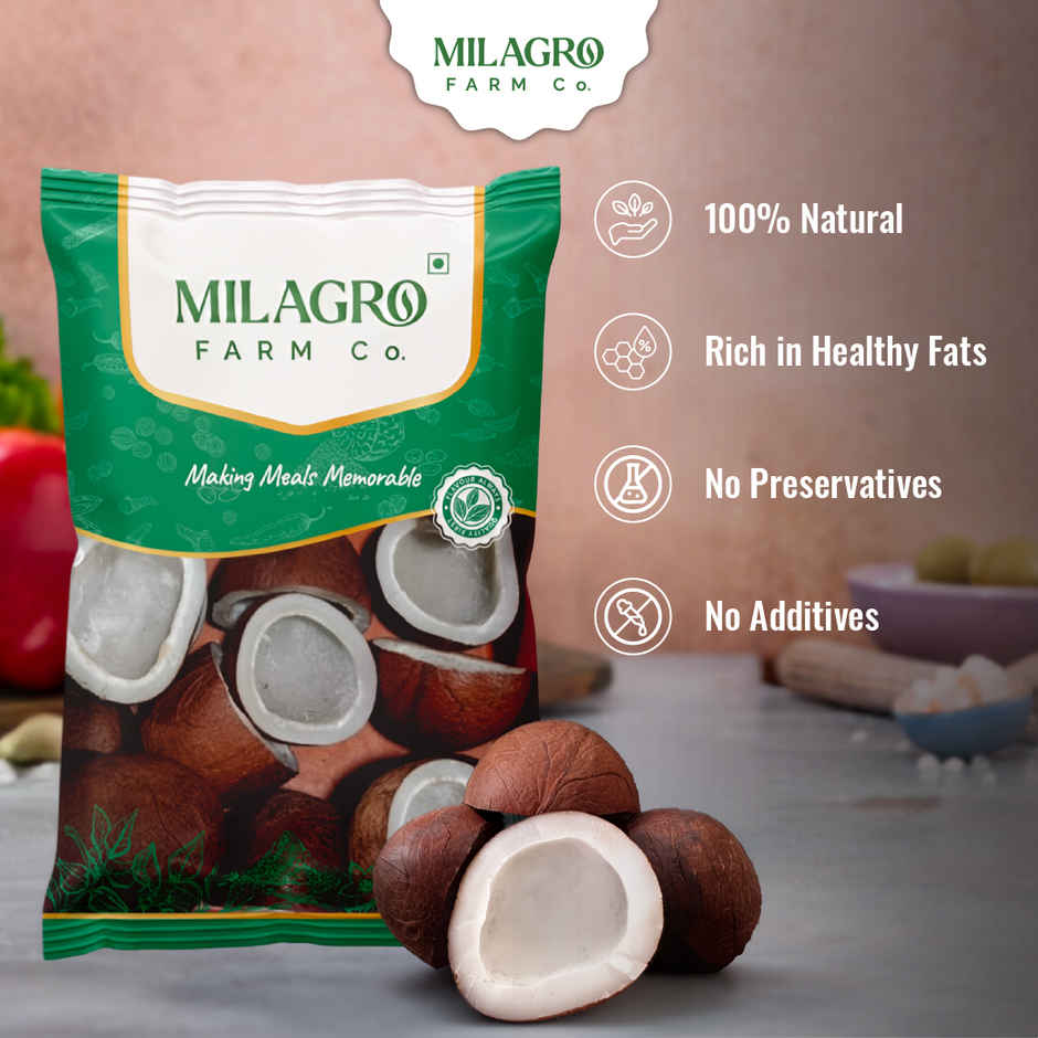 Milagro Farm Dry Coconut | Khopra Half