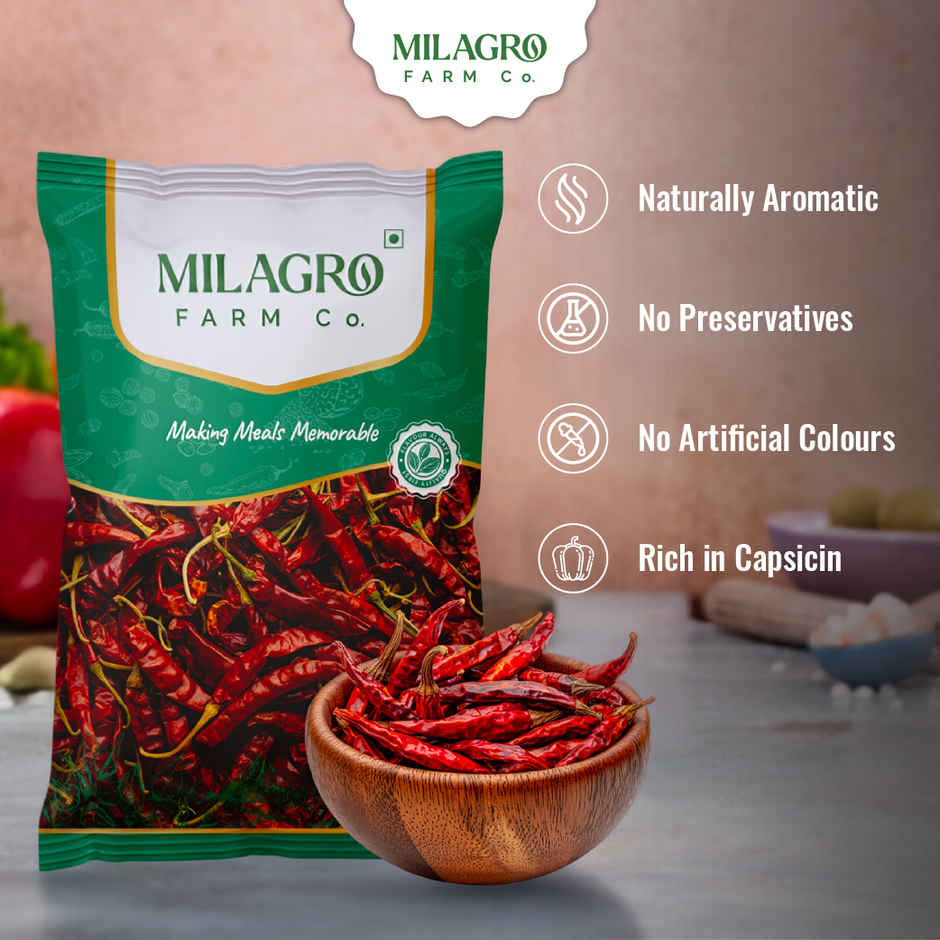 Milagro Farm Premium Guntur Dry Chilli Long