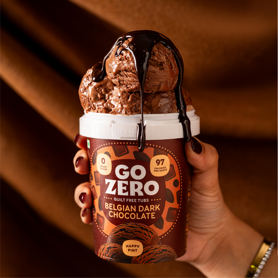 Go Zero Belgian Dark Chocolate Guilt Free Ice Cream Tub