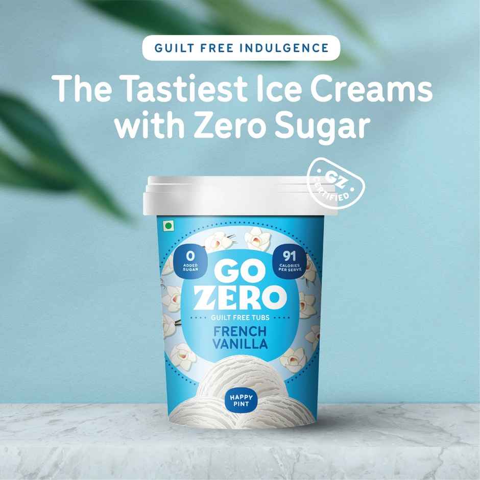Go Zero French Vanilla Low Calorie Guilt Free Ice Cream Tub