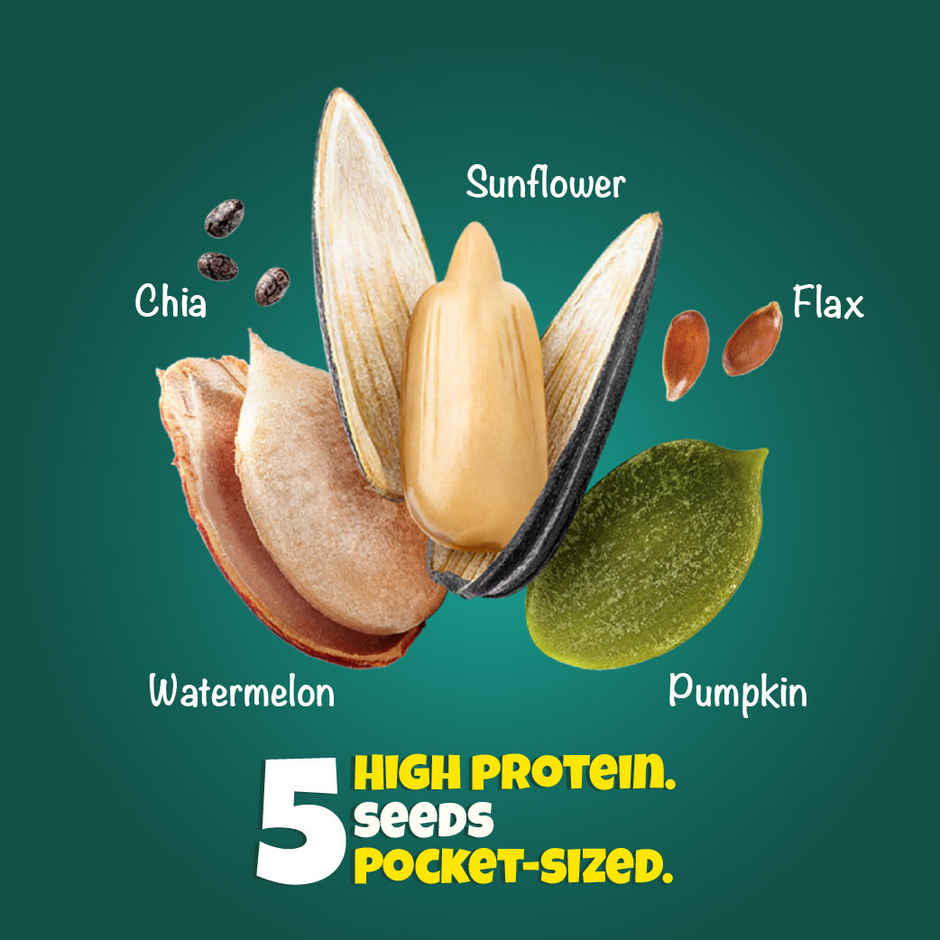 Farmley Seed Mix Superfood Pumpkin, Watermelon, Sunflower, Flax, Chia Seeds