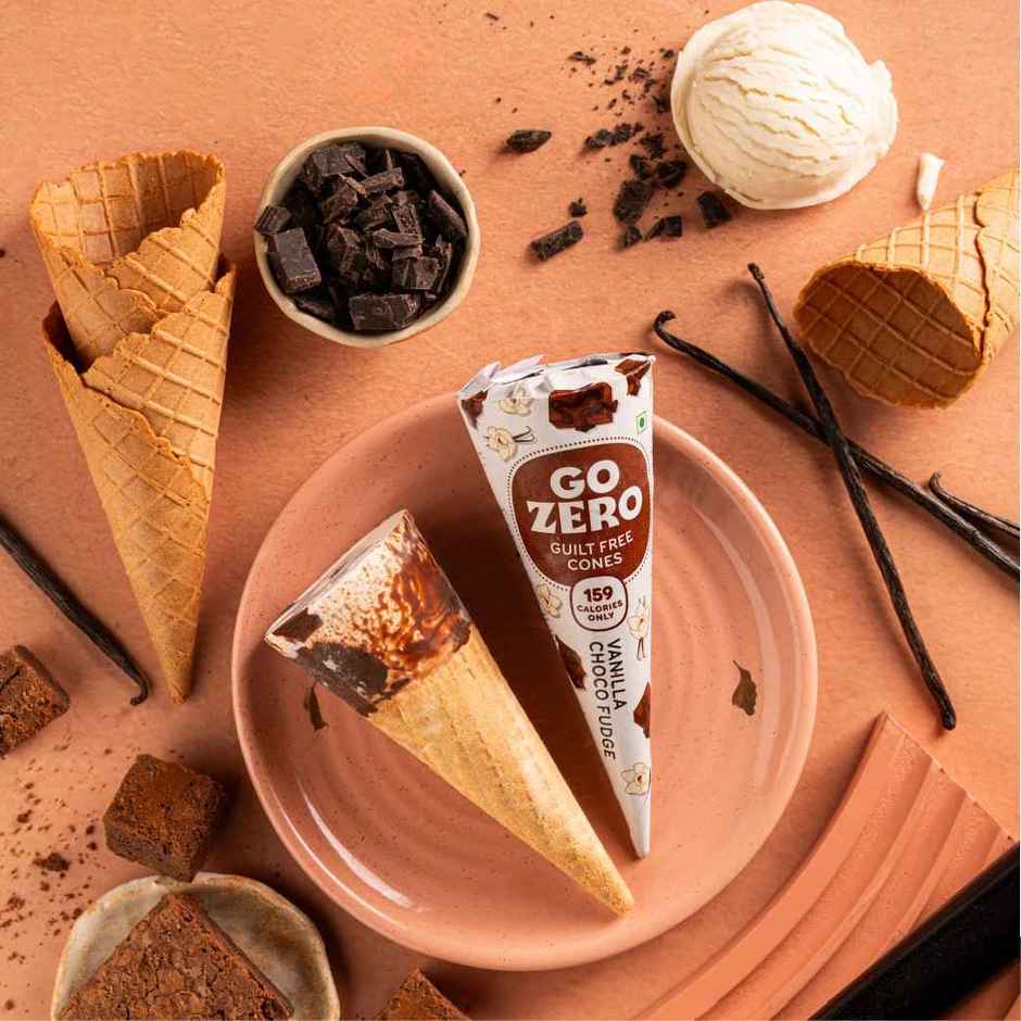 Go Zero Vanilla Choco Fudge Guilt Free Ice Cream Cone