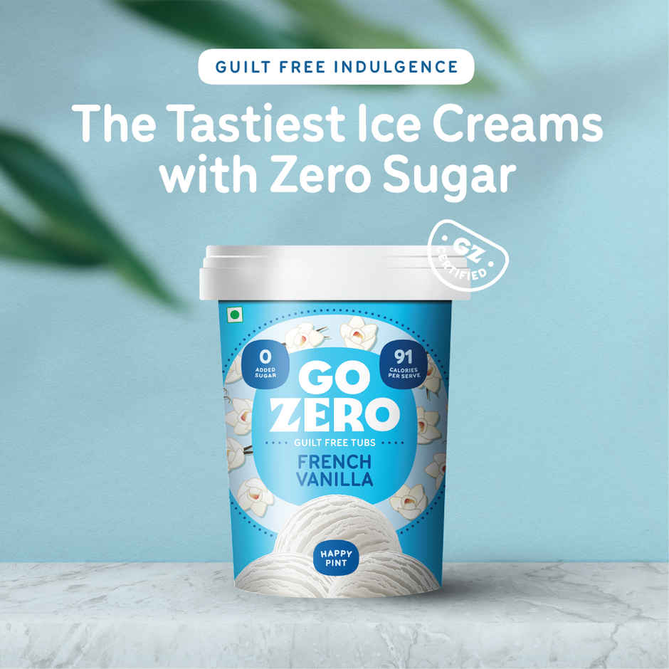 Go Zero French Vanilla Low Calorie Guilt Free Ice Cream Tub