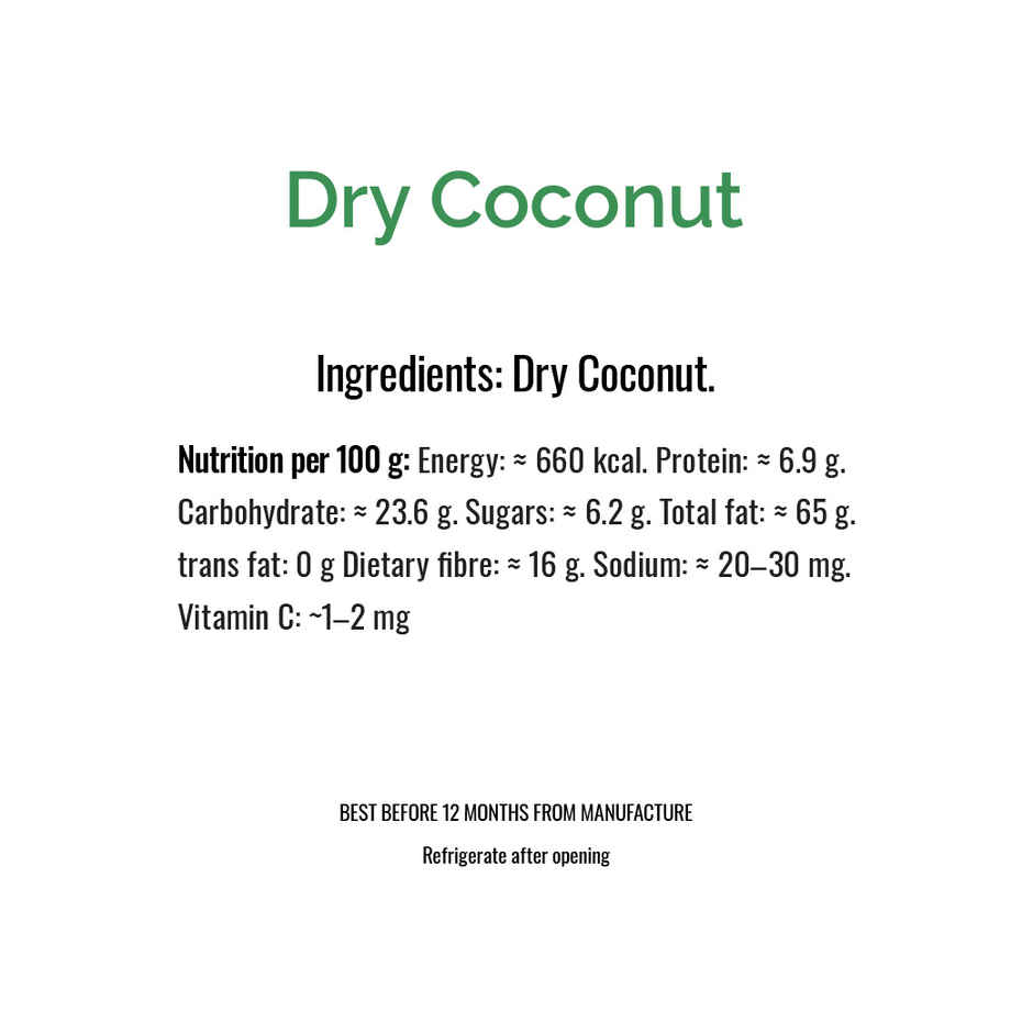 Milagro Farm Dry Coconut | Khopra Half