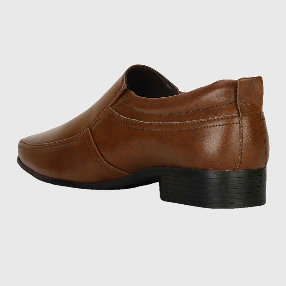 Bata Light Brown Slip On Formal Shoes For Men | 7 UK