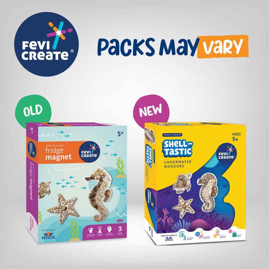 Fevicreate DIY Marine Fridge Magnet Kit | Birthday Return Gifts for Kids | 5+ Years