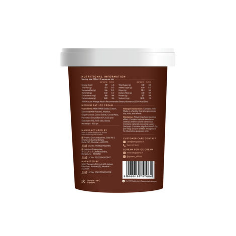 Go Zero Belgian Dark Chocolate Low Calorie Guilt Free Ice Cream Tub