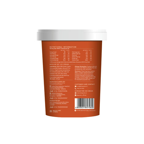 Go Zero Roasted Almond Low Calorie Guilt Free Ice Cream Tub