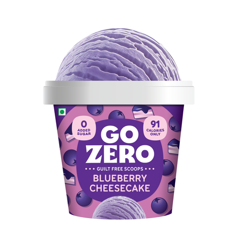 Go Zero Blueberry Cheesecake Low Calorie Guilt Free Ice Cream Cup