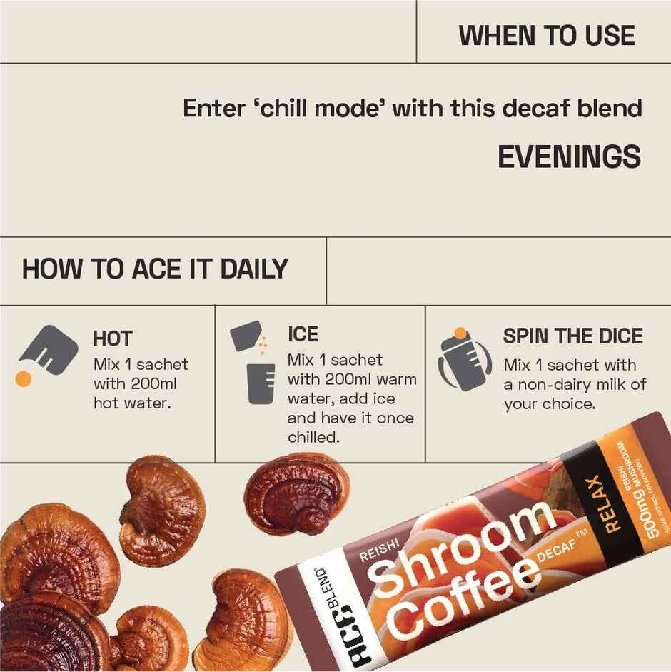 Ace Blend Reishi Mushroom Medium Roast Organic Coffee Premix