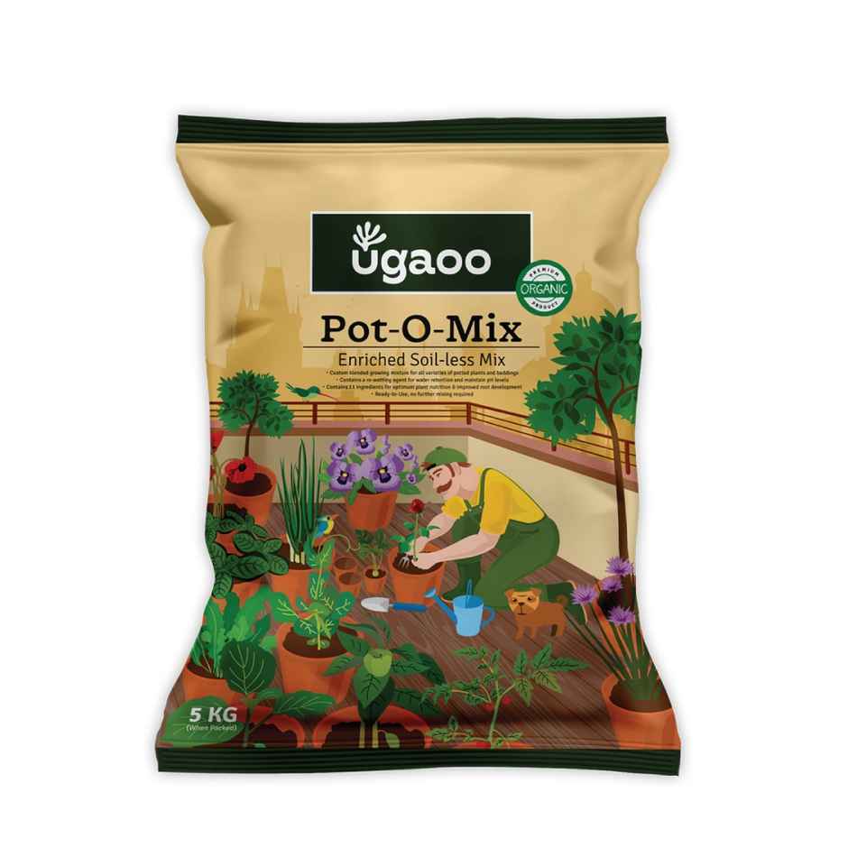 Ugaoo Pot-O-Mix Potting Soil for Home & Garden Plants - 5 kg - Gardening Accessories