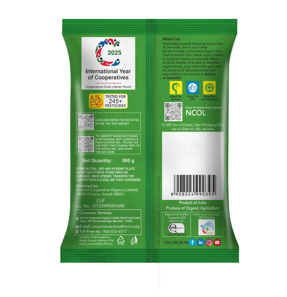 Bharat Organics Unpolished Chana Dal