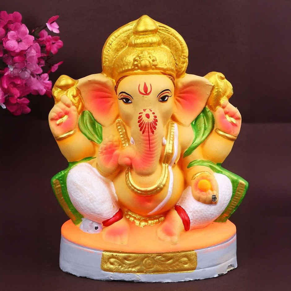 Eco-Friendly | Ganesha Statue Idol | 5 inch | Satvik