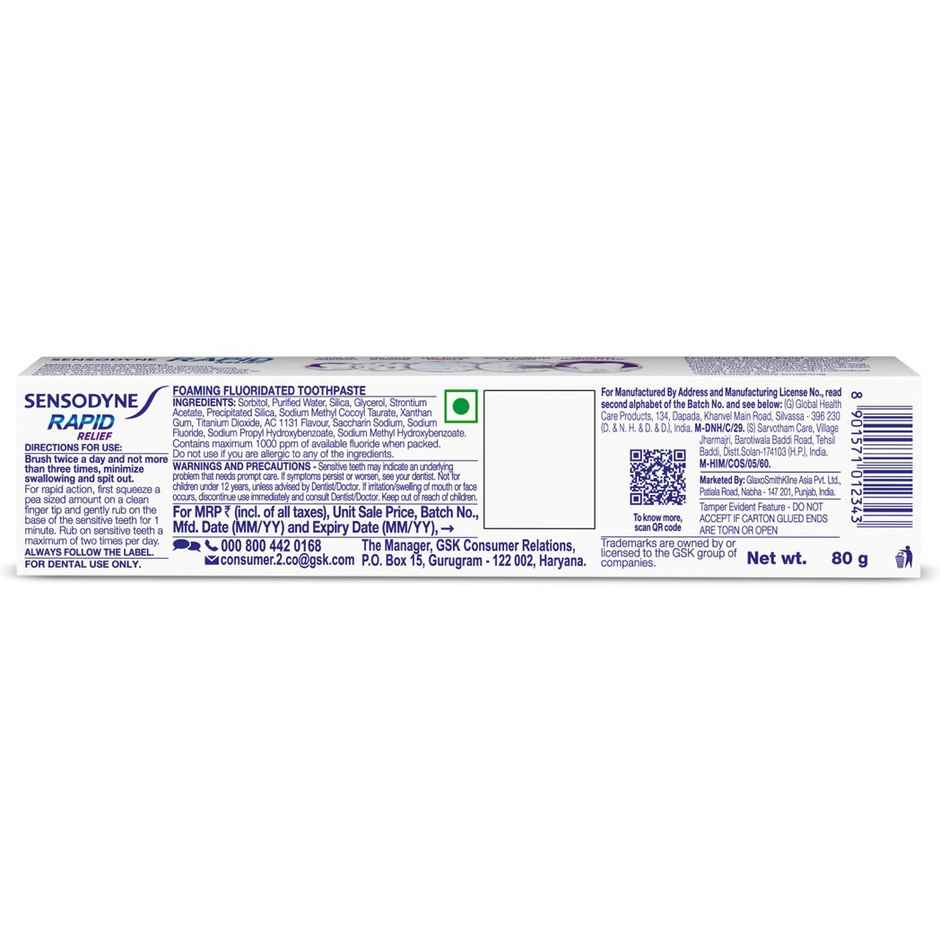 Sensodyne Rapid Relief Sensitive Toothpaste