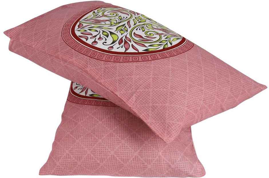 Metro Living 104 Tc Cotton Double Printed Bedsheet | Pack Of 1, Peach