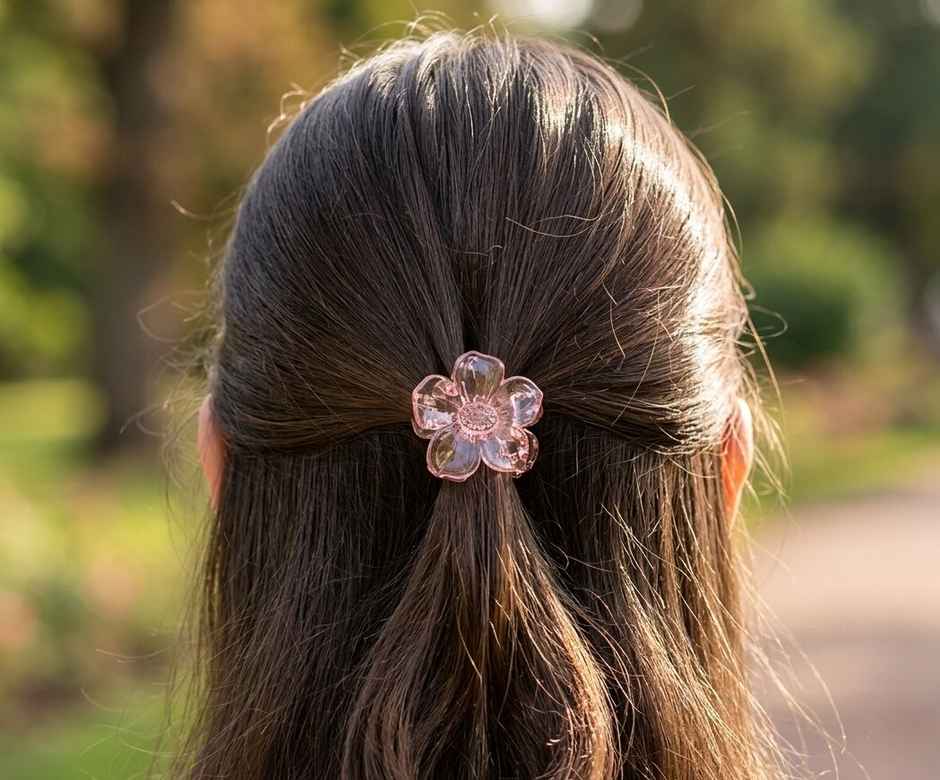 The Opal Factory Hair Accessories | Transparent Clips | Pack of 6 | Translucent Multicolor