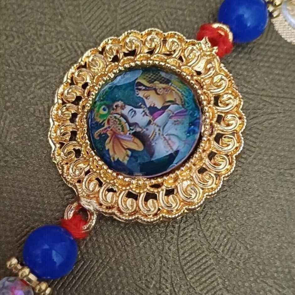 Radha Krishna Frame Rakhi | Divine Design | Gullak