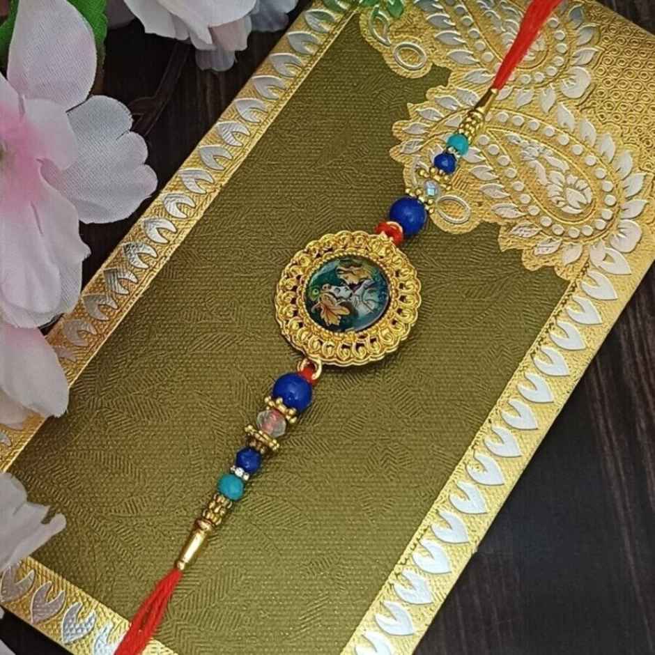 Radha Krishna Frame Rakhi | Divine Design | Gullak