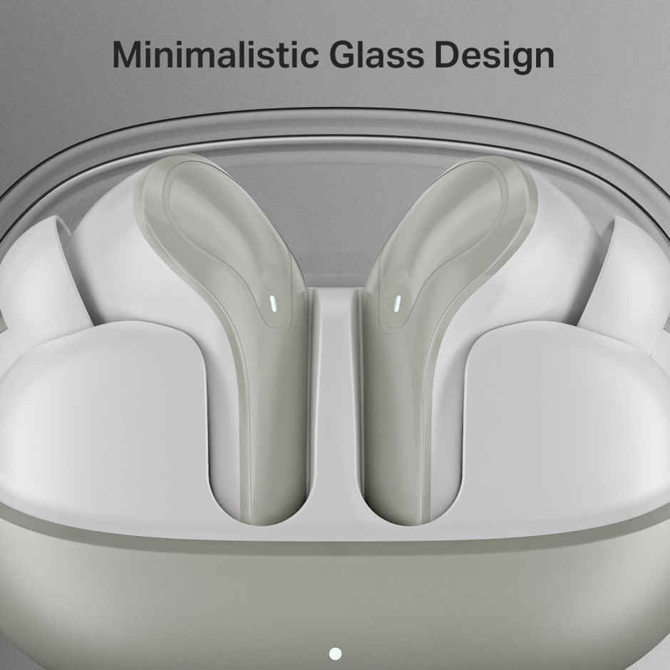 boAt Airdopes Plus | 311 TWS, Glass Design, ENx, Fast Charge, 50h Battery | Ash Grey