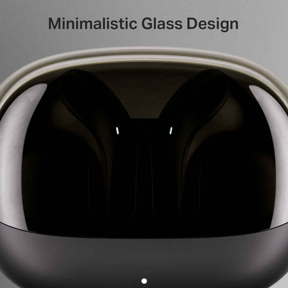 boAt Airdopes Plus 311 TWS, Glass Design, ENx, Fast Charge, 50h Battery Charcoal | Black