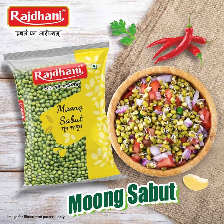 Rajdhani Unpolished Green Moong Dal Sabut / Whole