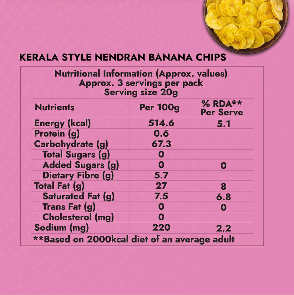 Sweet Karam Coffee Rock Salt Nendran Banana Chips - Fasting (Vrat) Special