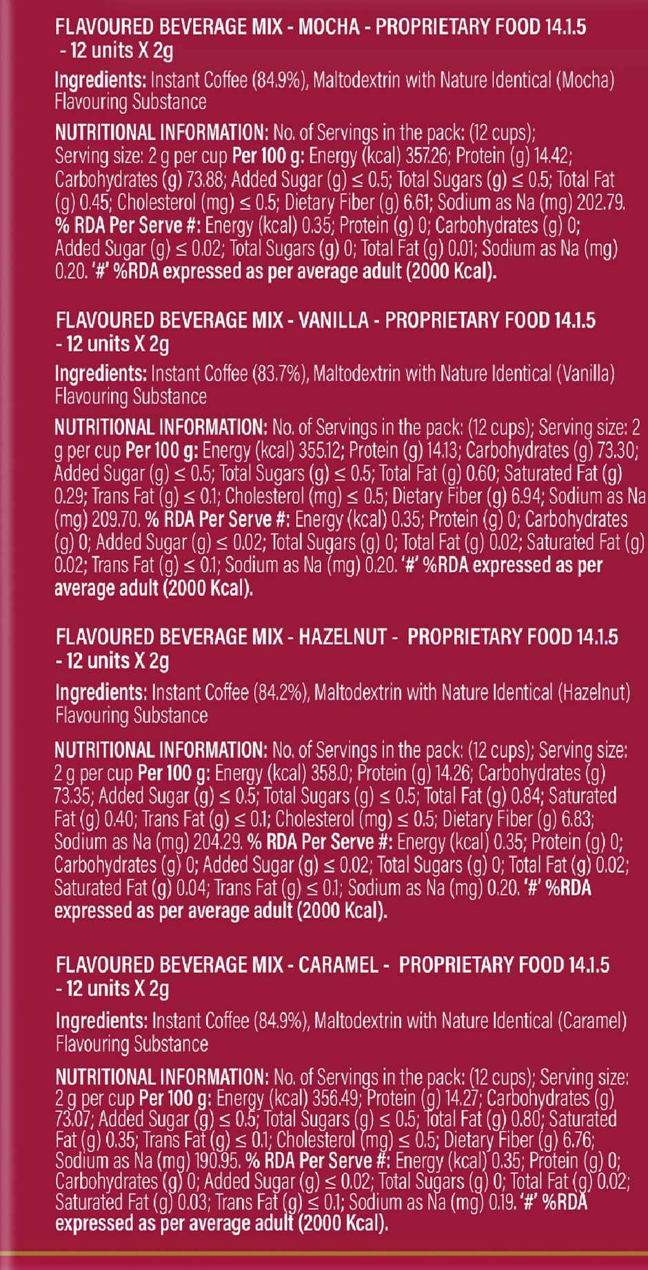 Continental Speciale Flavored Instant Coffee Assorted Box