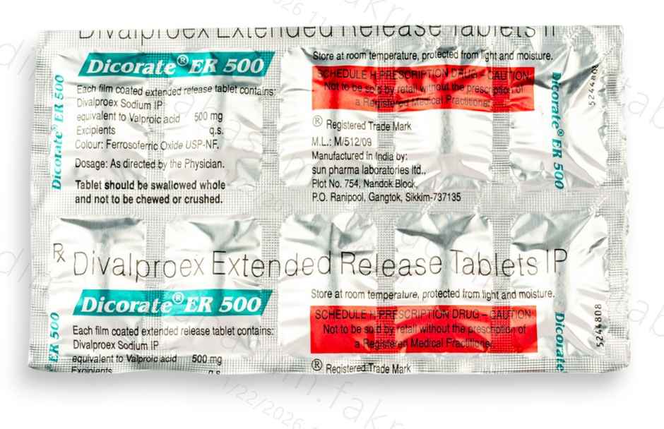 Dicorate ER 500 Tablet