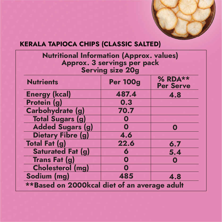 Sweet Karam Coffee Kerala Tapioca Chips | Rock Salt | Fasting (Vrat) Special
