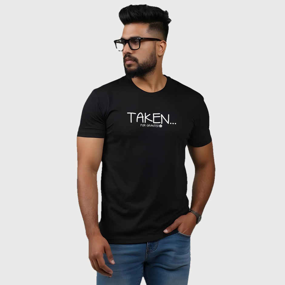 Mad Over Print Men's Taken For Granted T-shirt | Black - M