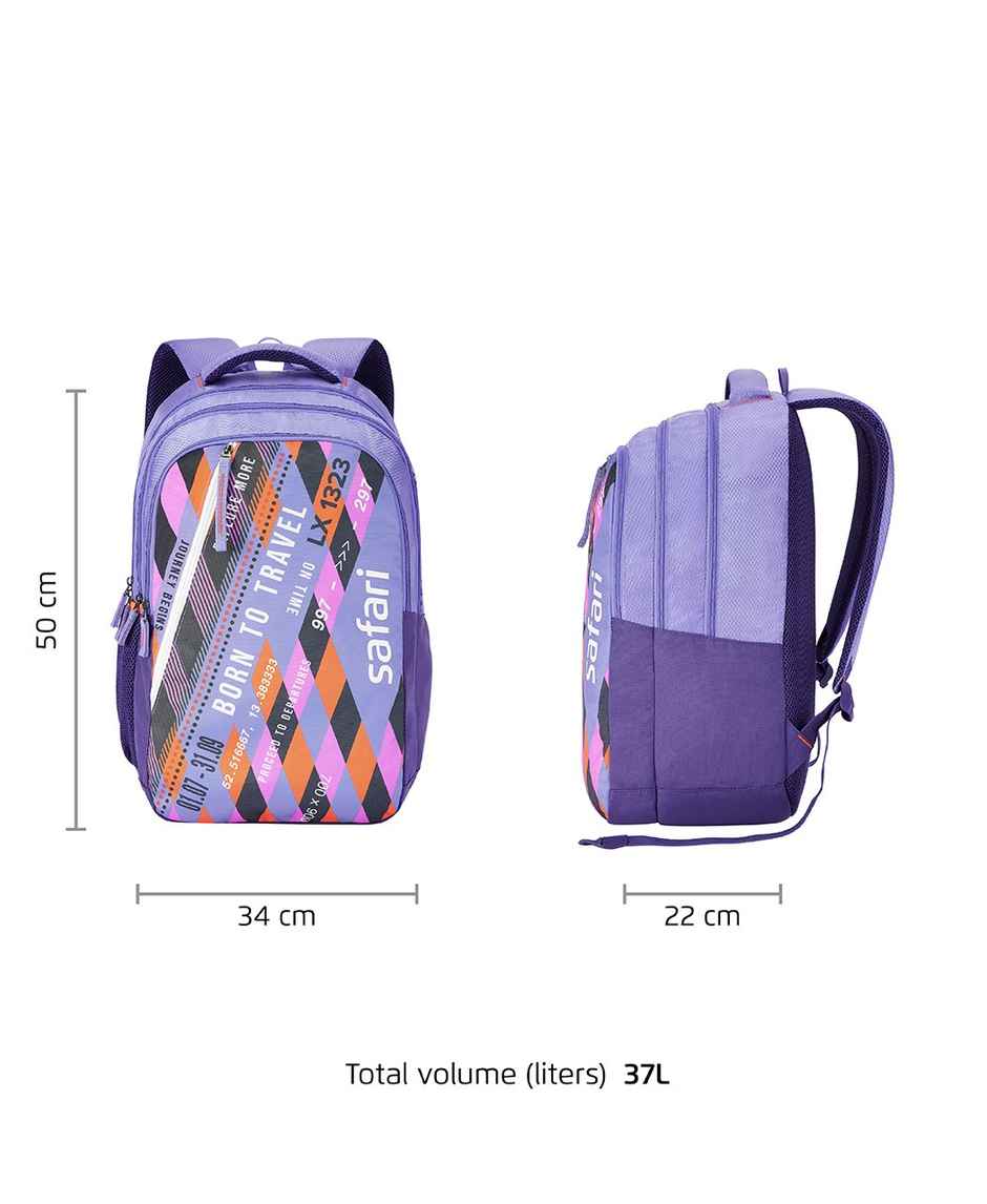 Safari Flight 37L Purple School Bag For Boys And Girls