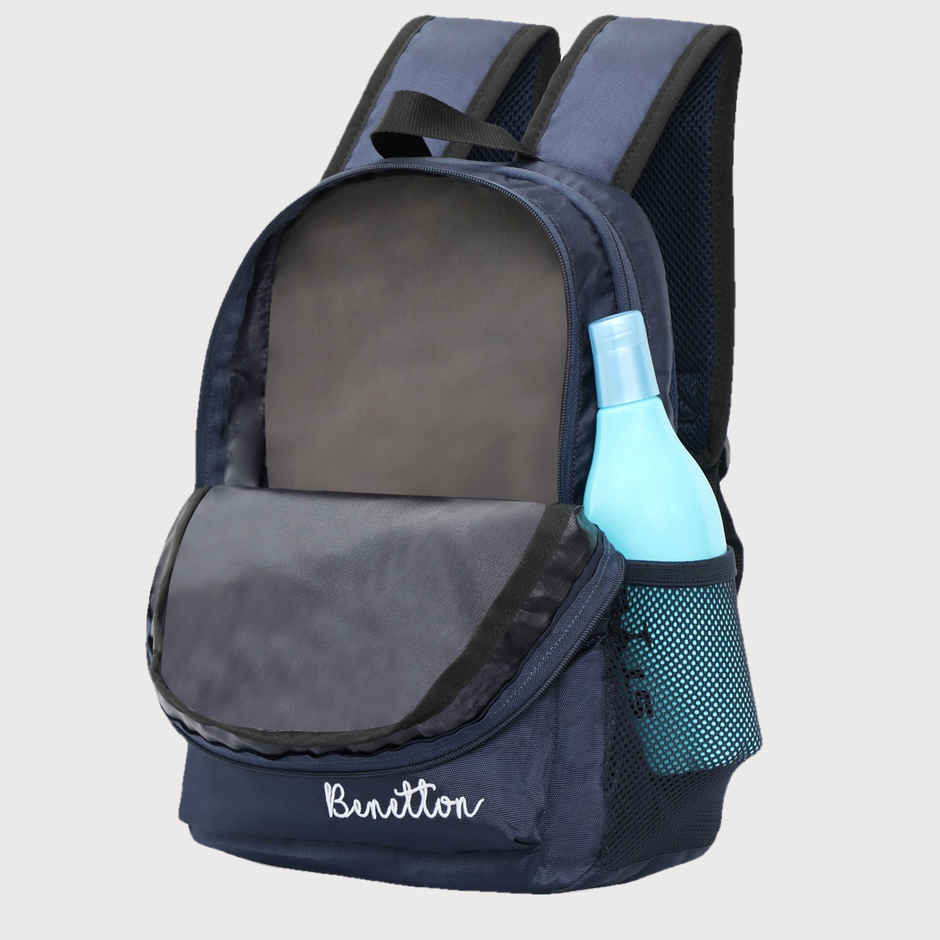 United Colors Of Benetton Unisex Solid Polyester 12 L Backpack | Navy - M