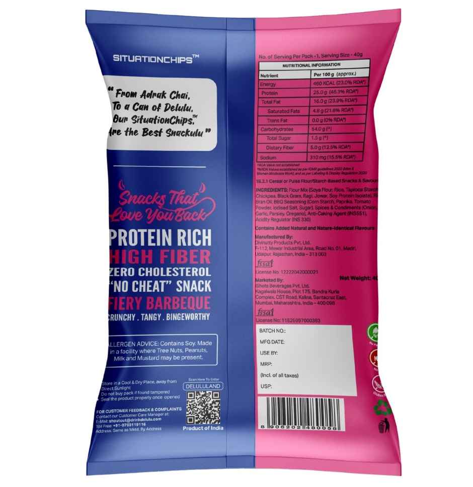 Delulu Situation Chips Barbeque Multigrain Chips