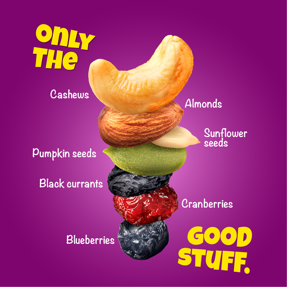 Farmley Trail Mix Dry Fruit- Almonds, Cashews, Cranberries, Blueberries, Blackcurrant & More
