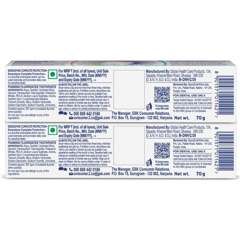 Sensodyne Toothpaste Complete Protection+