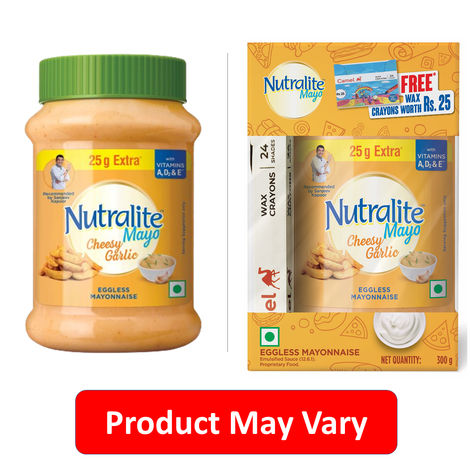 Nutralite Mayo Cheesy Garlic Eggless Mayonnaise (Extra 25g Free) - 275g