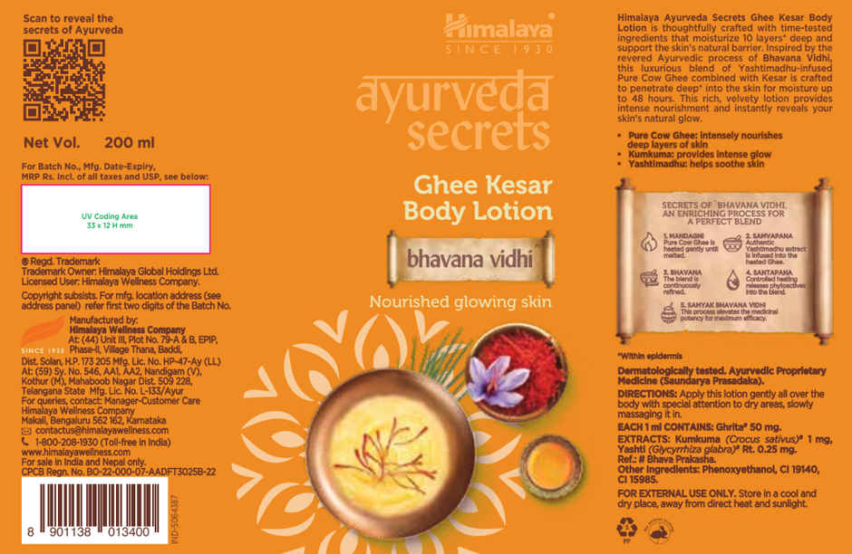 Himalaya Ayurveda Secrets Ghee Kesar Body Lotion | Nourished Glowing Skin