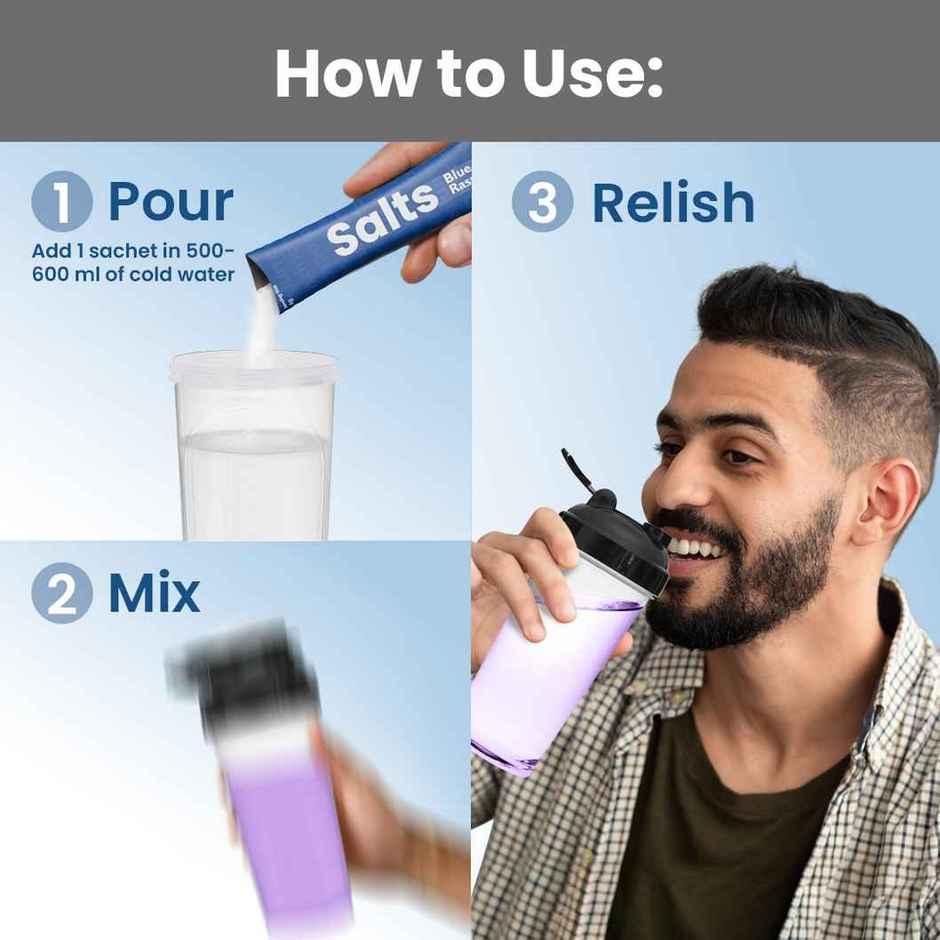 Supply6 Salts | Electrolyte Mix |Blue Raspberry |Lime |Sodium |Potassium |Magnesium |Zinc |Fiber