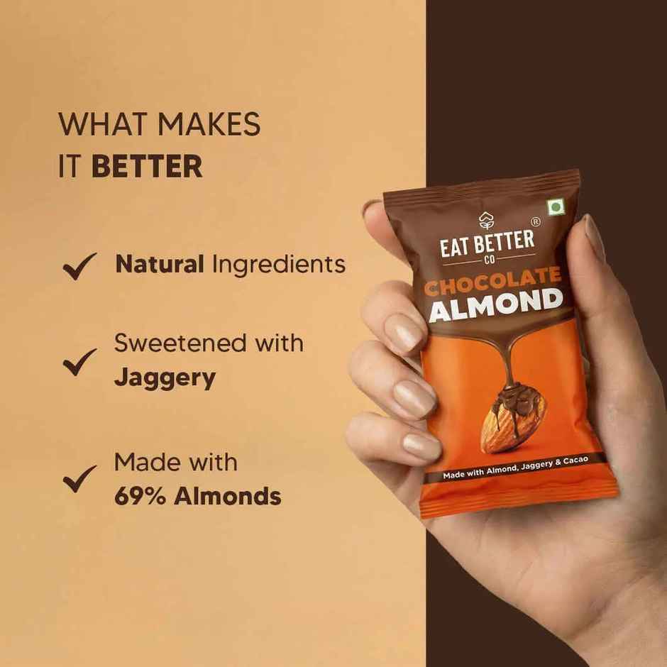 Chocolate Coated Almonds - No Added Sugar - Eat Better Co