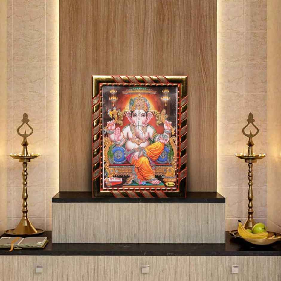Ganesh Ji Diety Photo | 20 cm x 16 cm | Chandar
