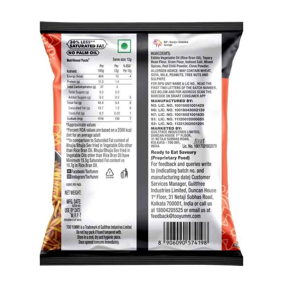 Too Yumm Bhujia Sev Snacks, 30% Less Saturated Fats, No Palm Oil Healthy Namkeen