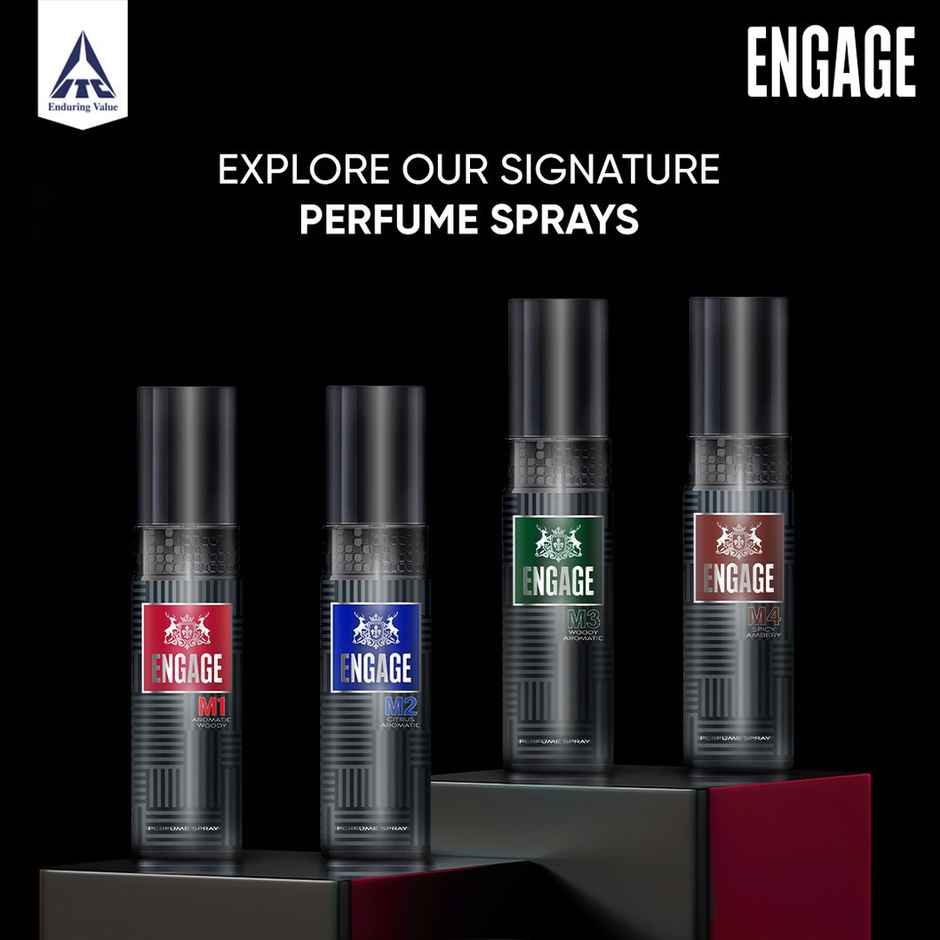Engage M1 Perfume Spray for Men | Citrus & Woody | 24 hr Freshness | Long Lasting