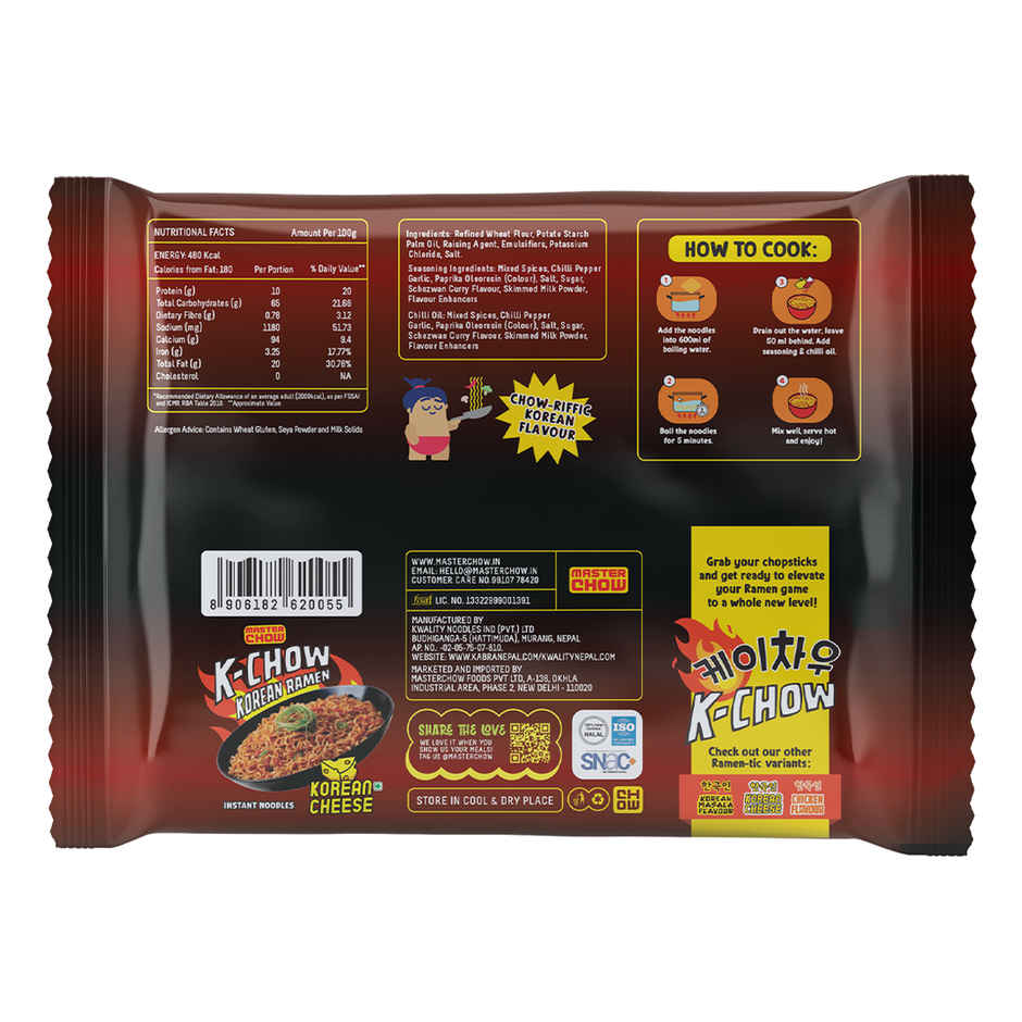 MasterChow K-chow Korean masala Instant Noodles